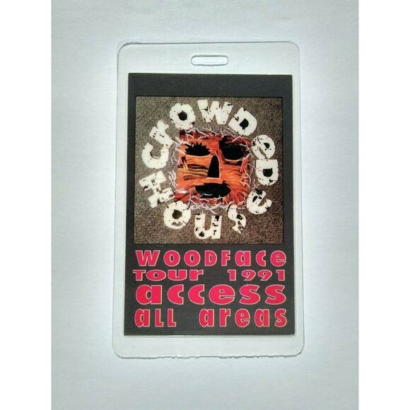 Crowded House Woodface Backstage Pass Original 1991 Concert Tour Split Enz - Picture 2 of 3